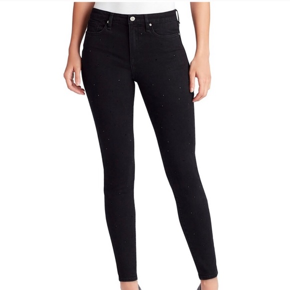 William Rast Denim - William Rast Perfect Skinny Black Rhinestone Jeans